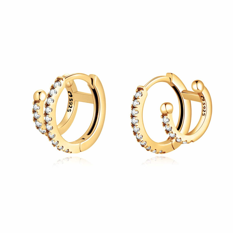 Boucles d'oreilles créoles Duo Rings