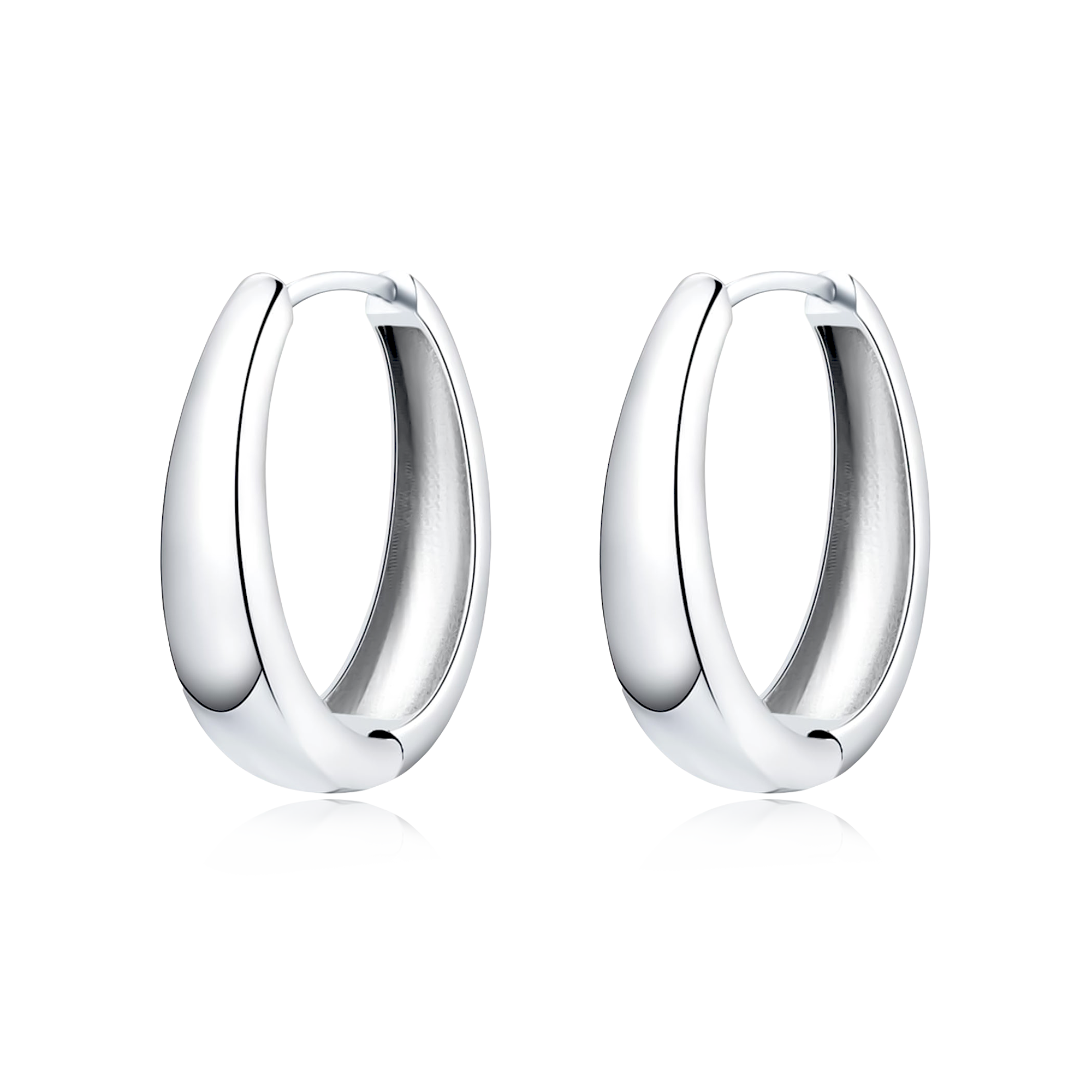 Oval Hoop Ring Earrings - SophiaJewels