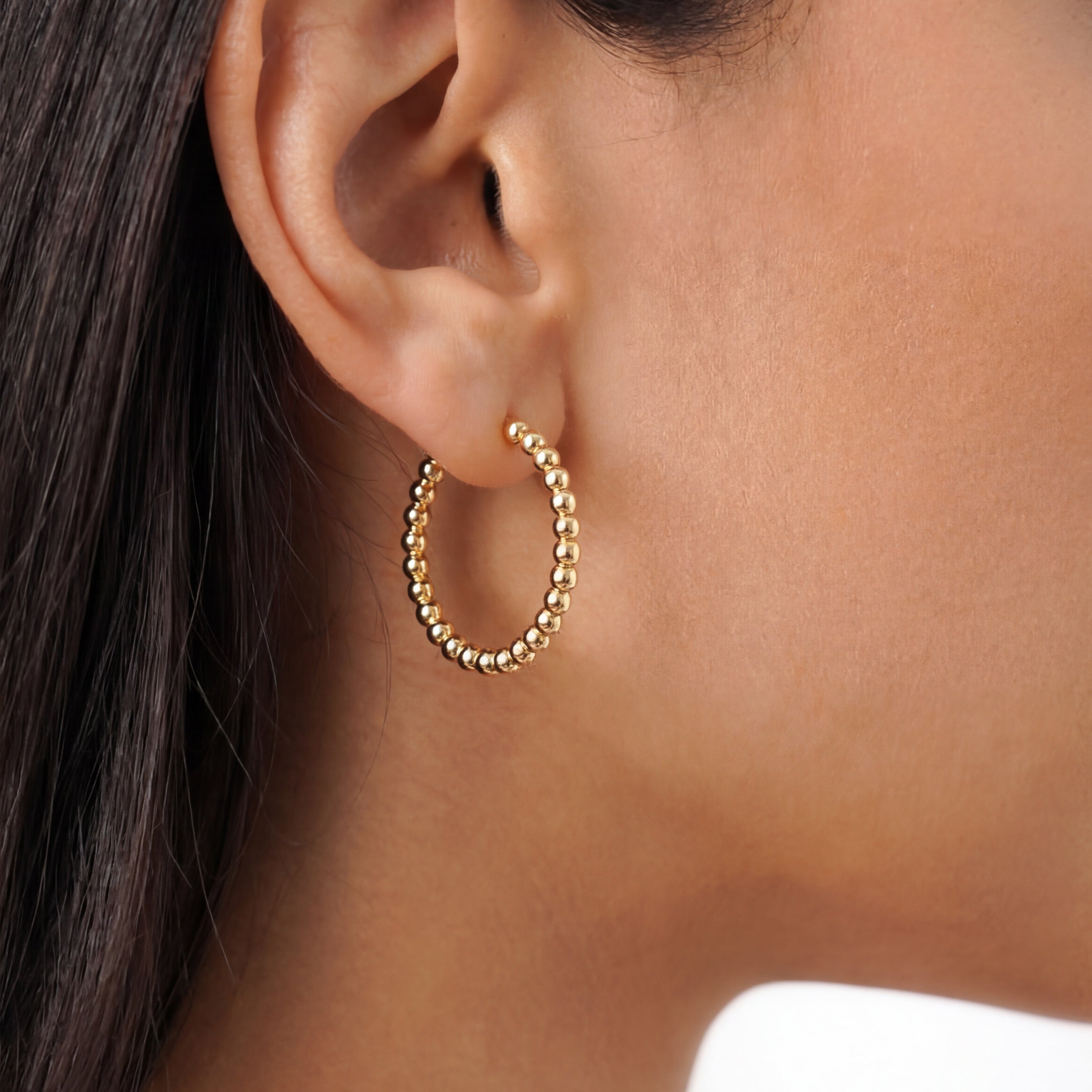 Boucles d’oreilles Anneaux Billes