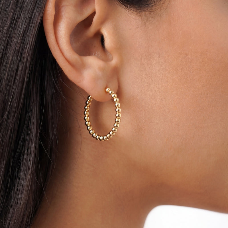 Boucles d’oreilles Anneaux Billes