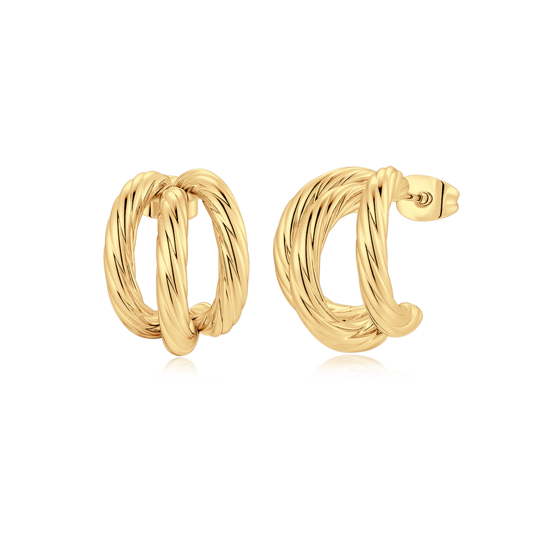 Half Ring Trije Earrings - SophiaJewels