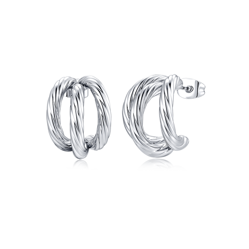 Half Ring Trije Earrings - SophiaJewels