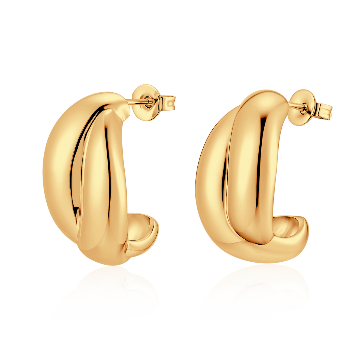 Half Ring Organic Earrings - SophiaJewels