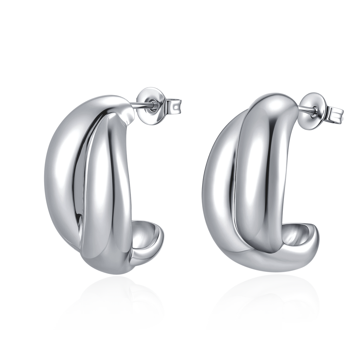 Half Ring Organic Earrings - SophiaJewels