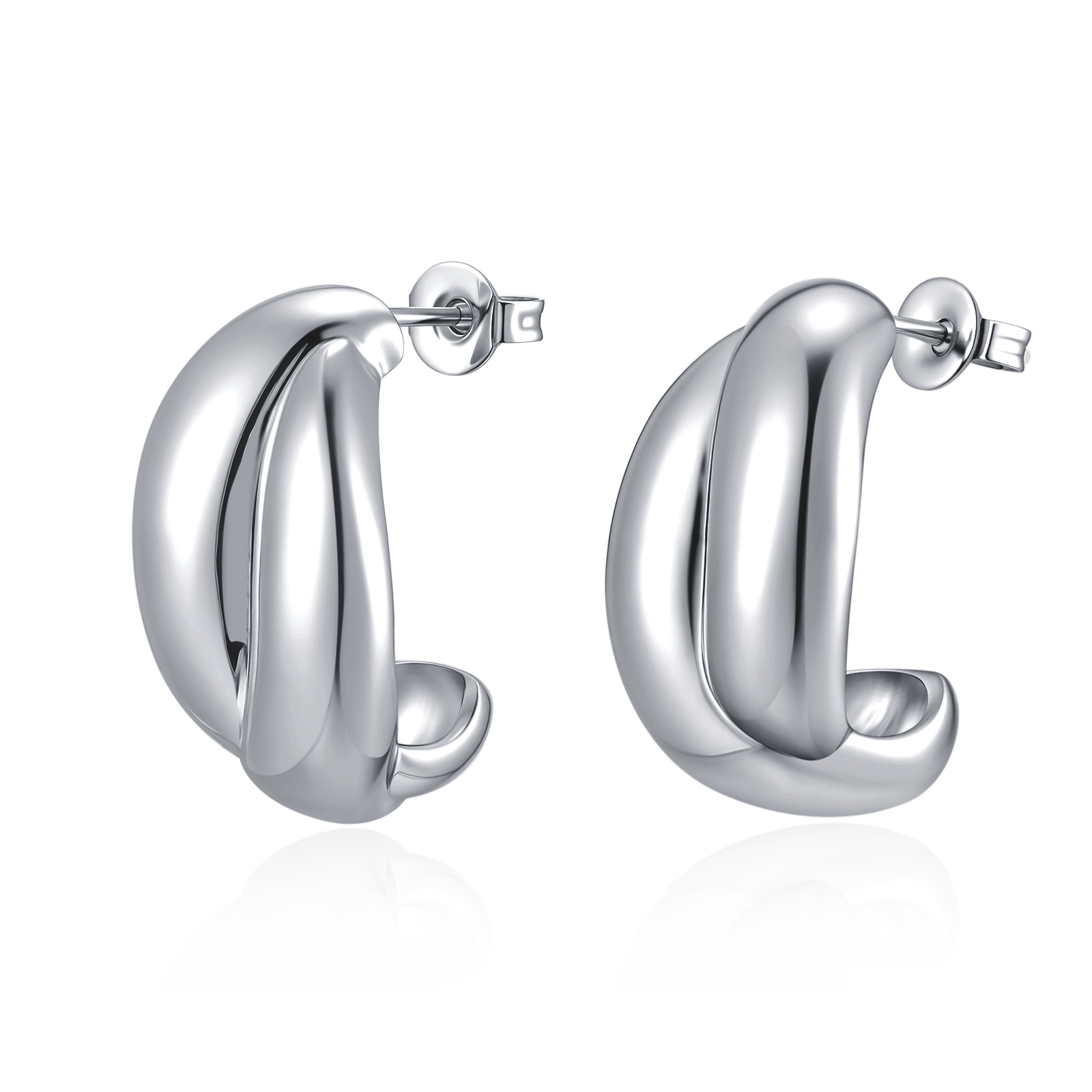 Half Ring Organic Earrings - SophiaJewels