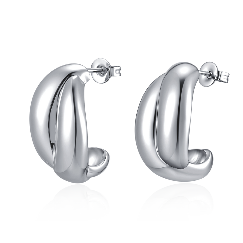 Half Ring Organic Earrings - SophiaJewels
