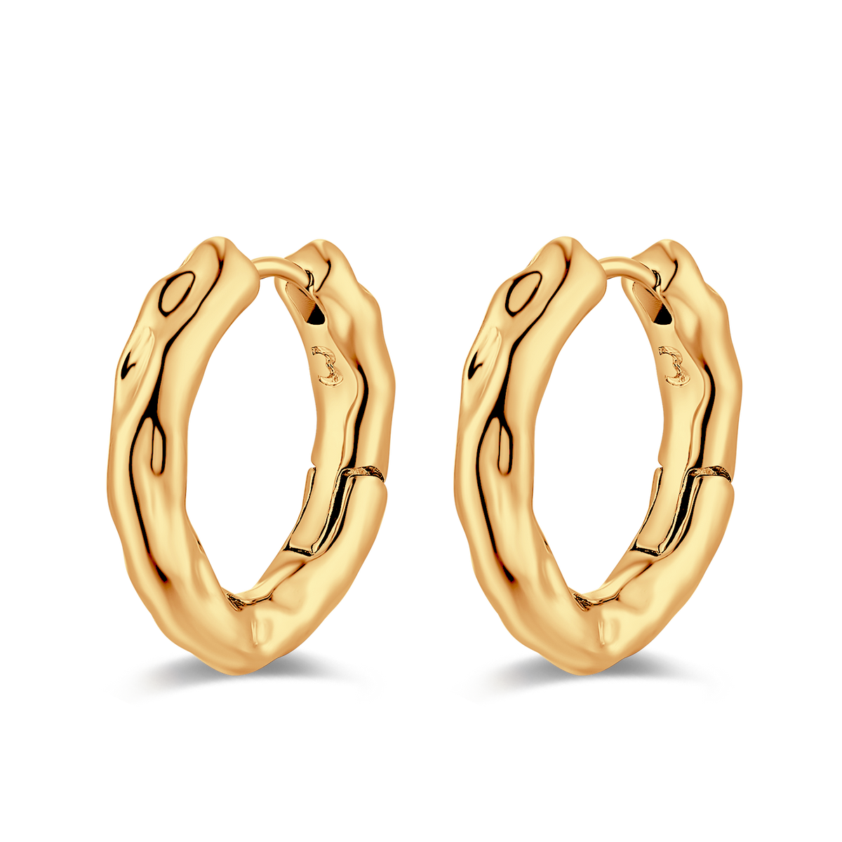 Corrugated Hoop Earrings - SophiaJewels