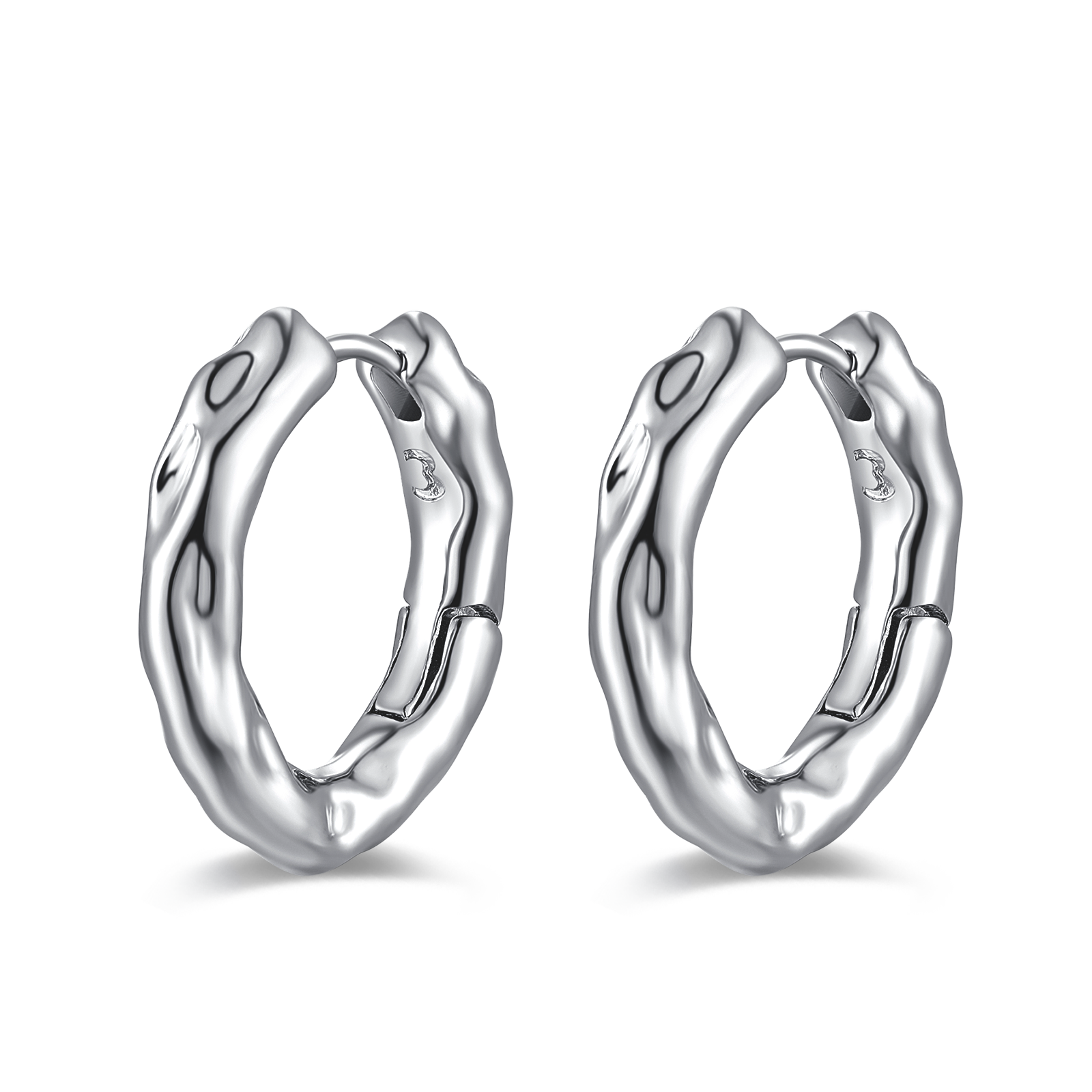 Corrugated Hoop Earrings - SophiaJewels