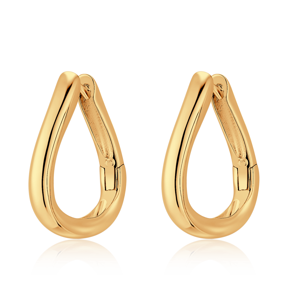 Boucles d'oreilles créoles goutte courbe