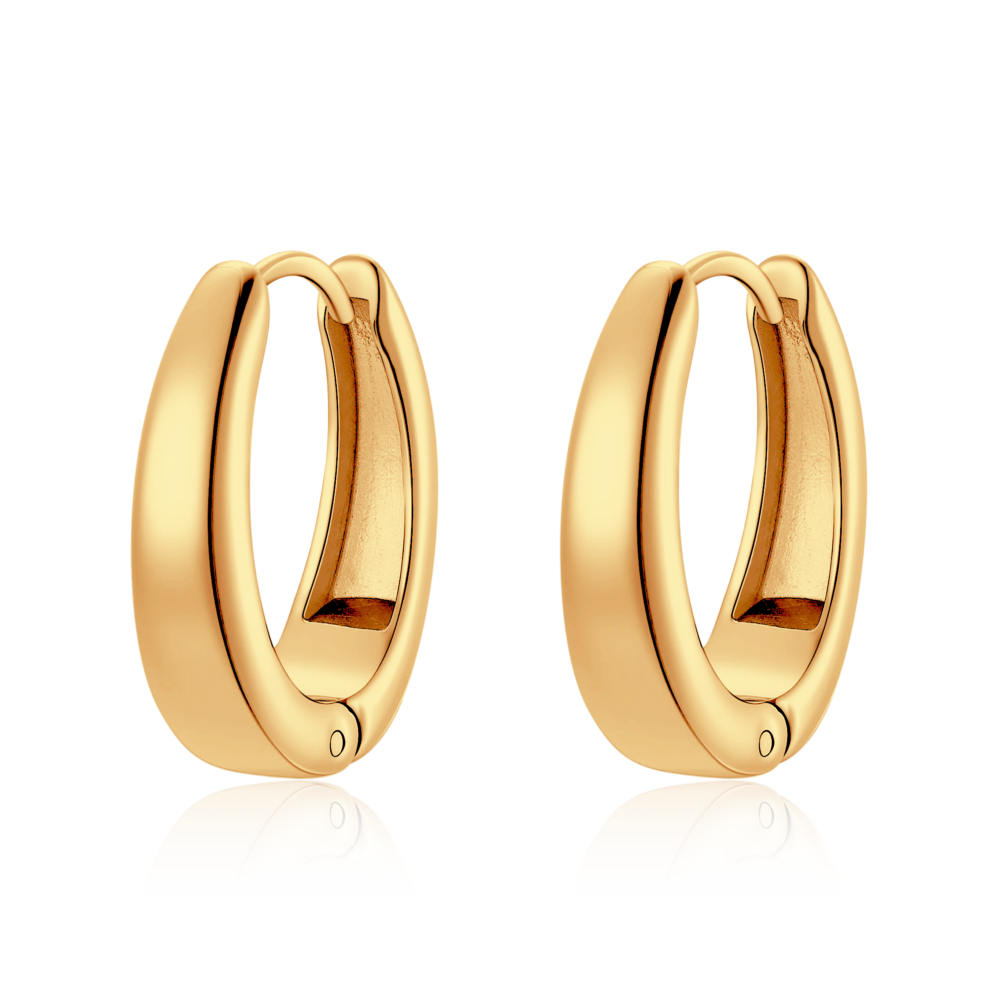 Oval-Shaped Hoop Earrings