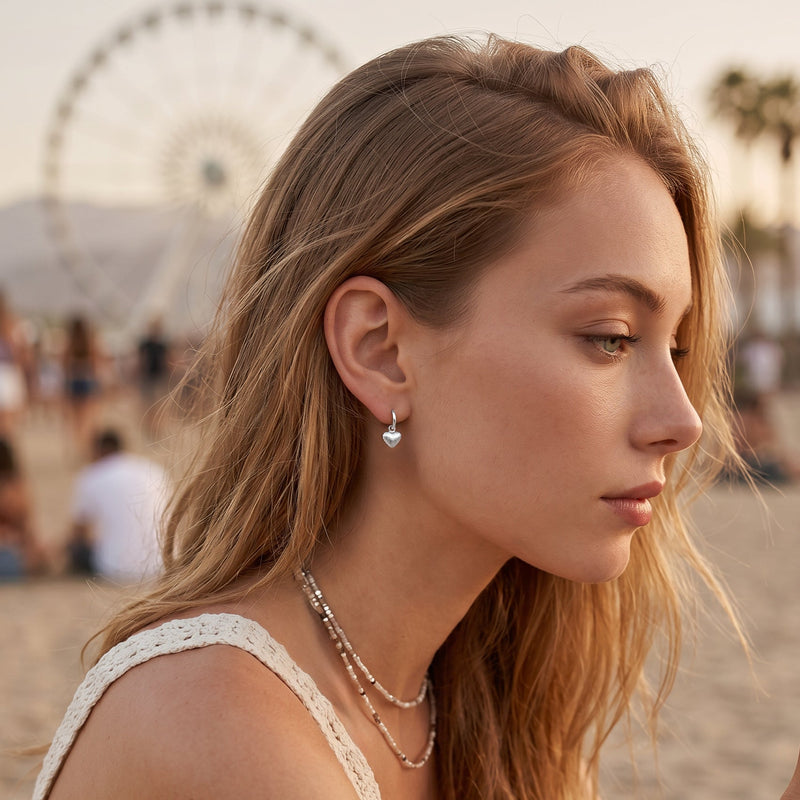 Boucles d’oreilles Cœur Volumineux