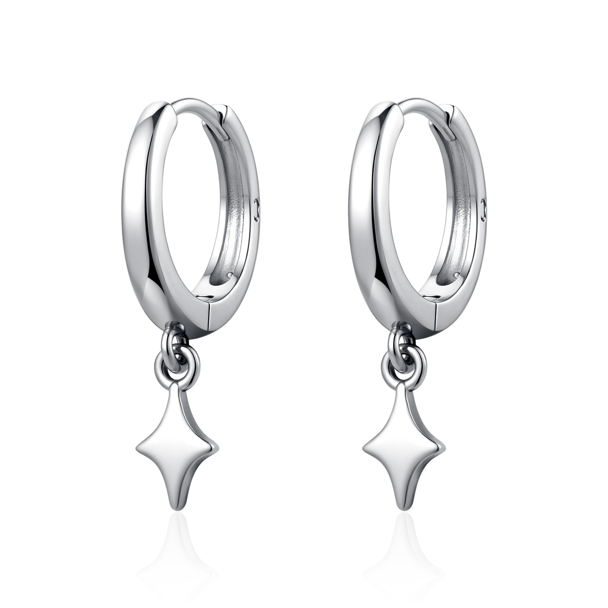 Créoles étoile scintillante