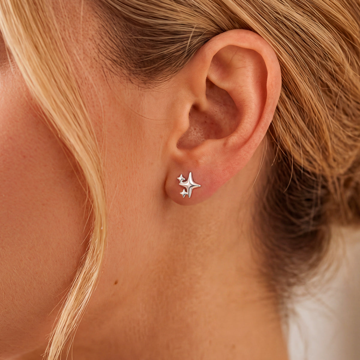 Boucles d’oreilles Trio d’étoiles