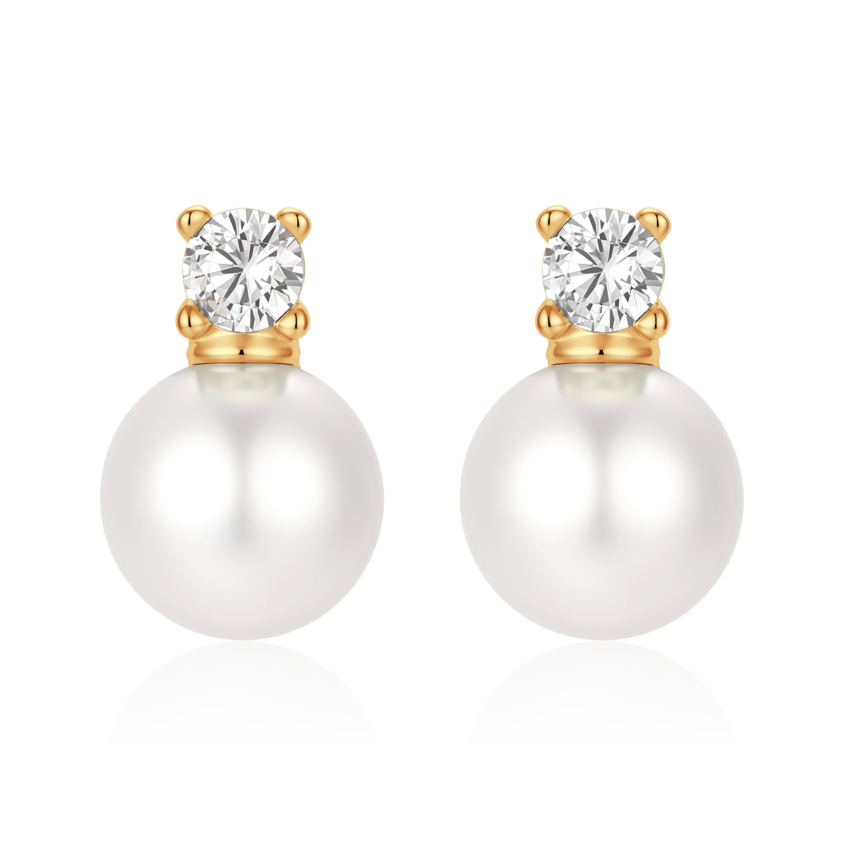 Boucles d’oreilles perles et zircons