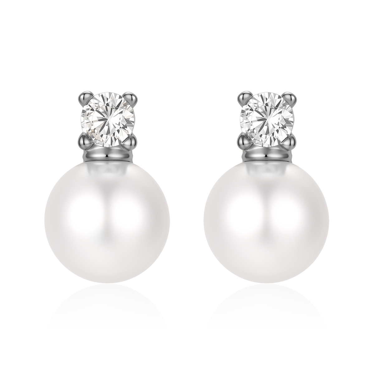 Boucles d’oreilles perles et zircons