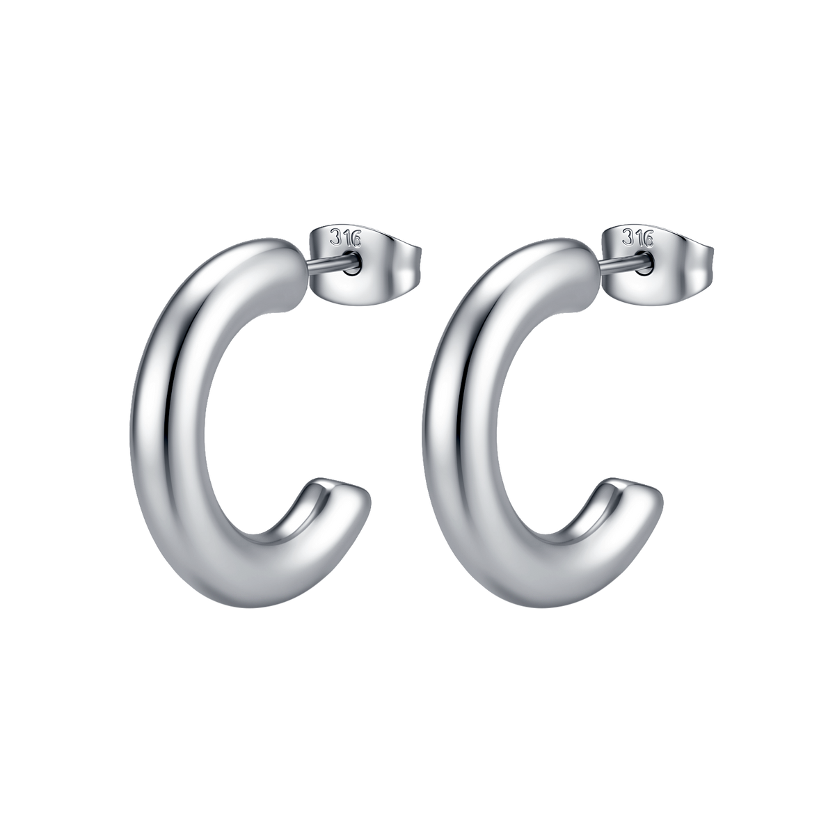 Boucles d’oreilles demi-créoles épaisses