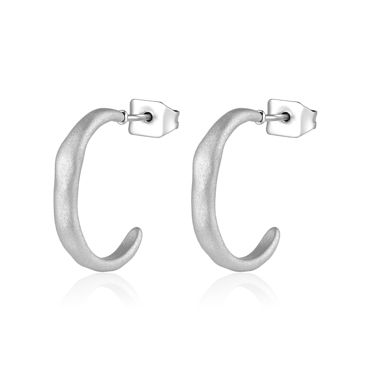 Orecchini a semi cerchio curvi
