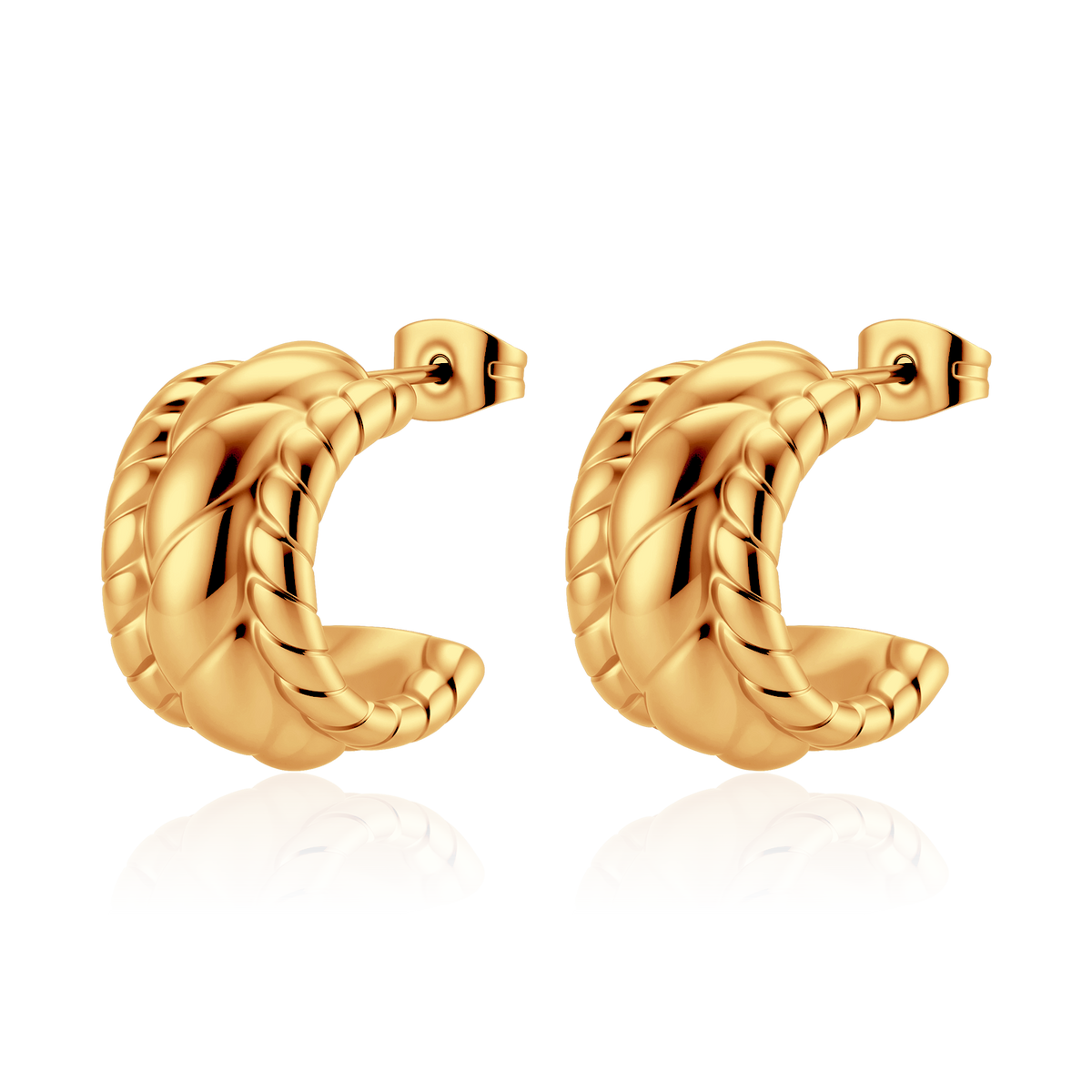 Boucles d’oreilles Semiaro ciselées