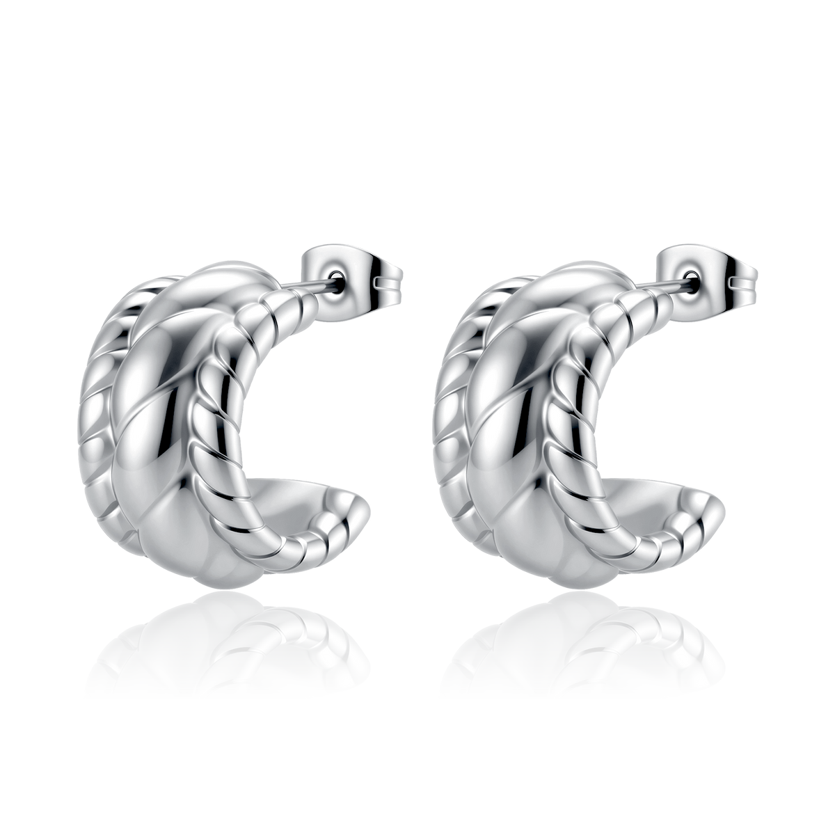 Boucles d’oreilles Semiaro ciselées