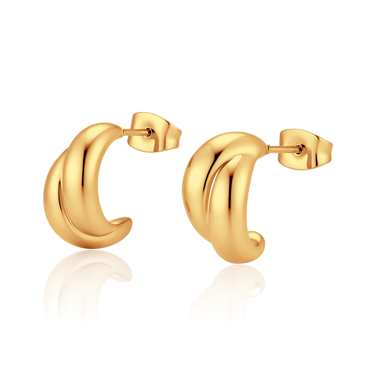 Boucles d’oreilles Semiaro courbes