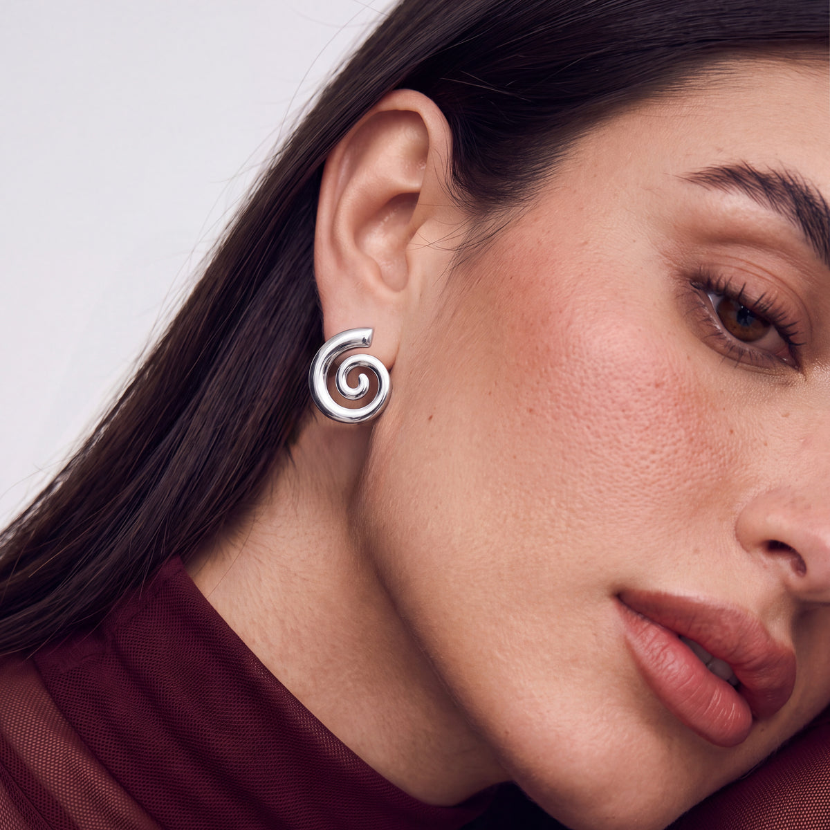 Boucles d’oreilles spirale ondulée