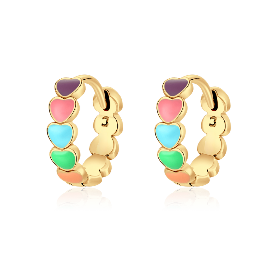 Boucles d'oreilles Love colorées
