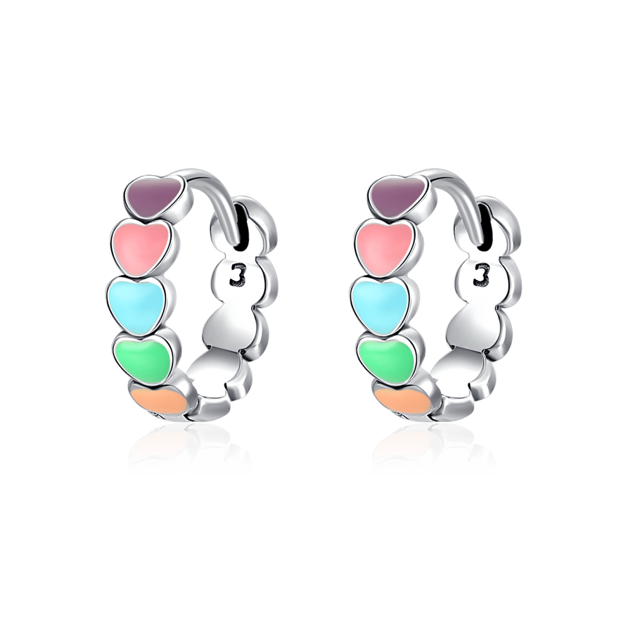 Boucles d'oreilles Love colorées