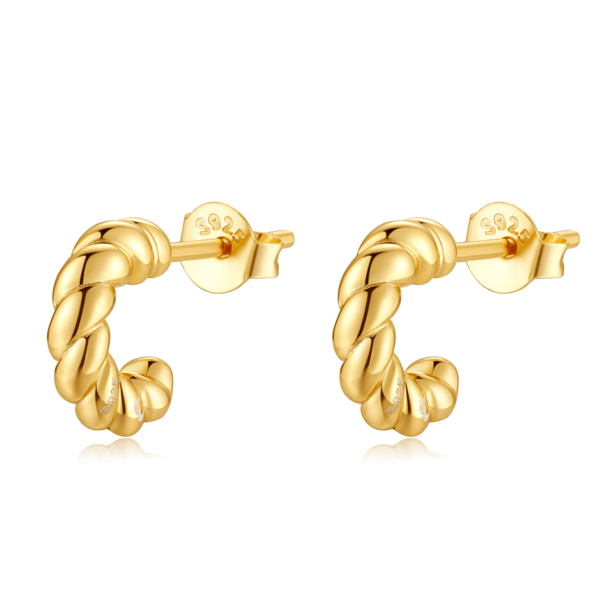 "Half Hoop Braiding" Earrings - SophiaJewels