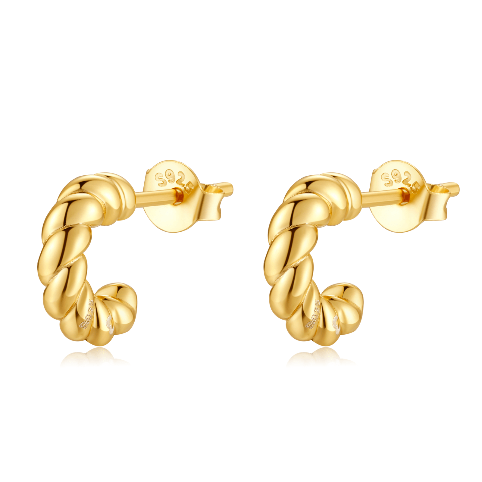 "Half Hoop Braiding" Earrings - SophiaJewels
