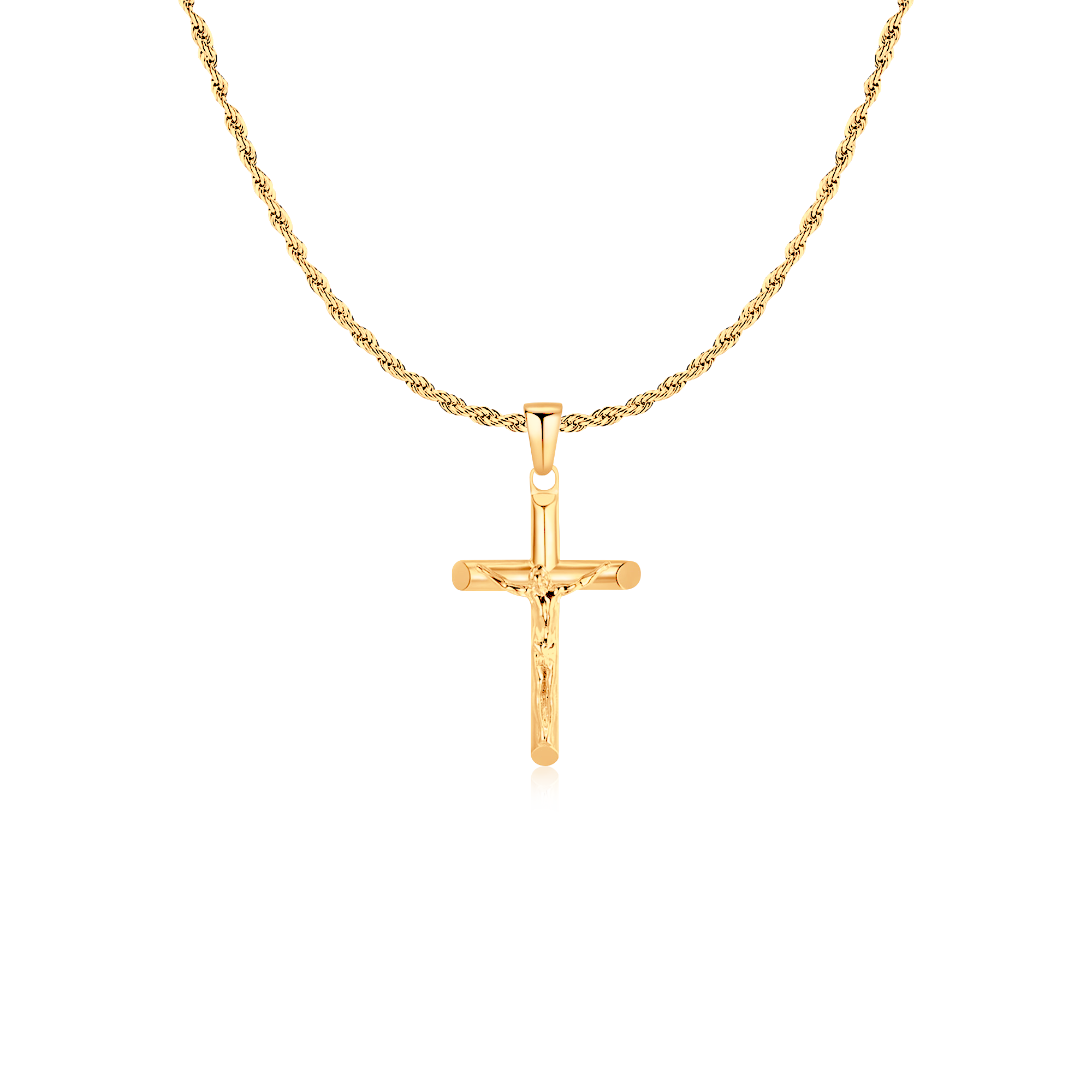 Jesus Christ Cross BRAVE Men's Necklace - SophiaJewels