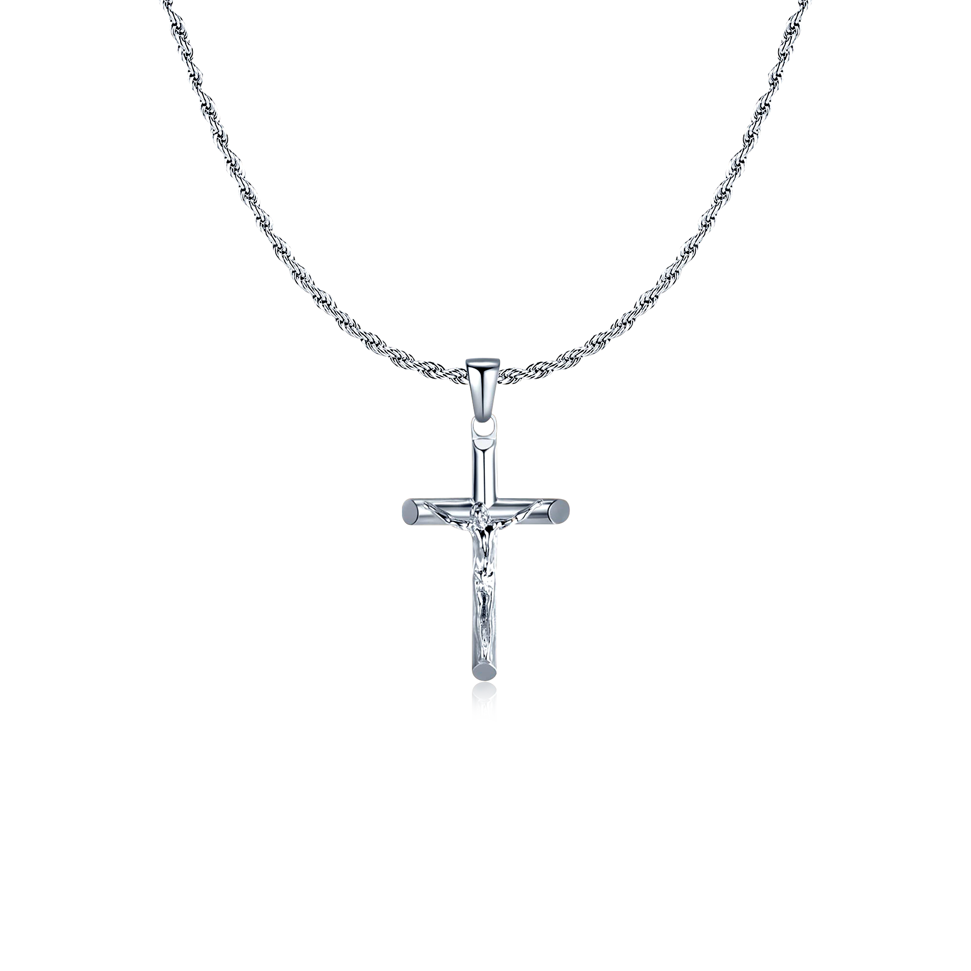 Jesus Christ Cross BRAVE Men's Necklace - SophiaJewels
