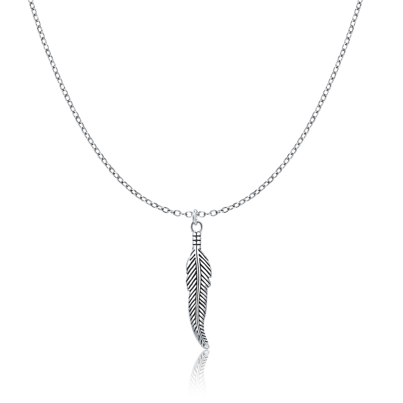 Feather BRAVE Men's Necklace - SophiaJewels