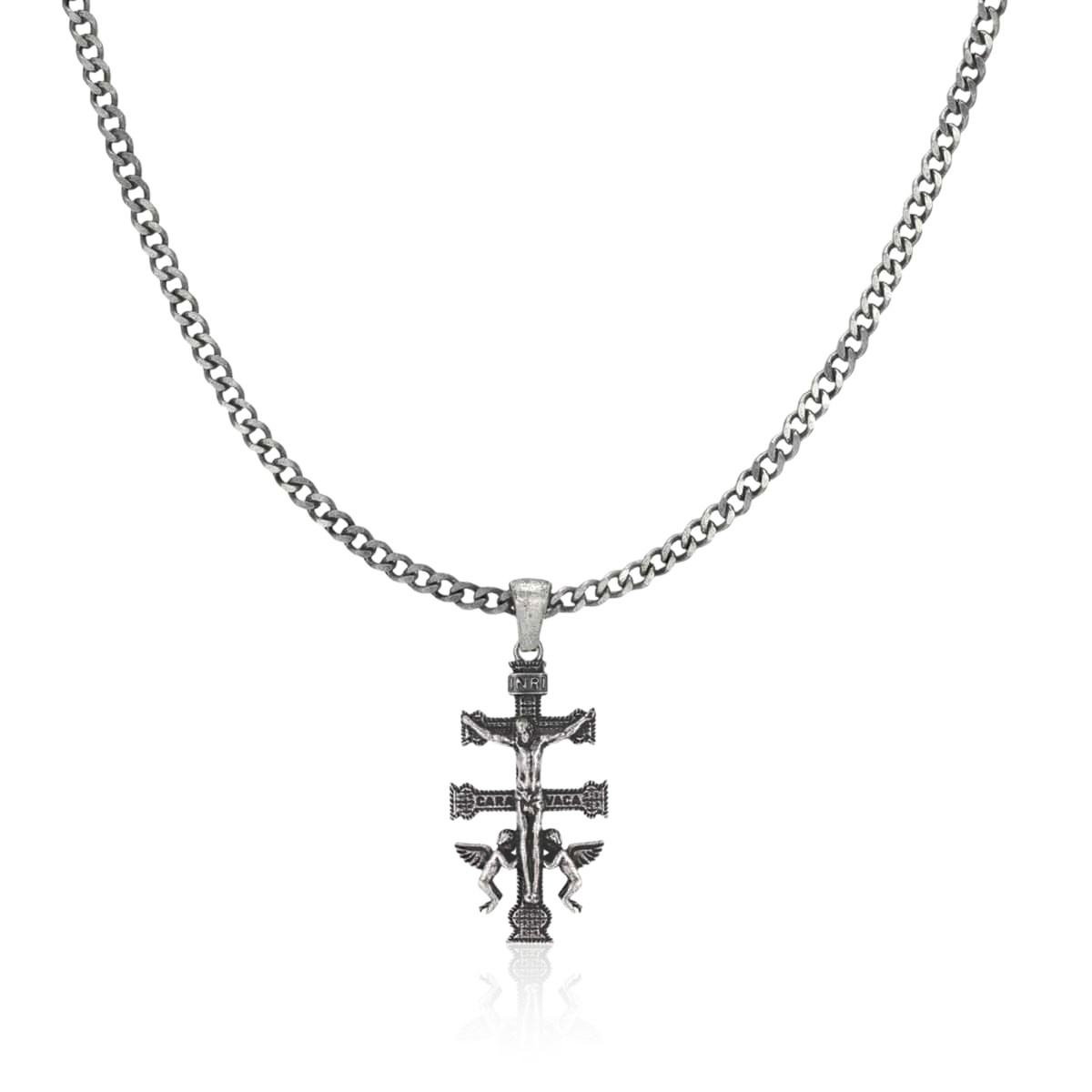 Caravaca Cross BRAVE Men's Necklace - SophiaJewels
