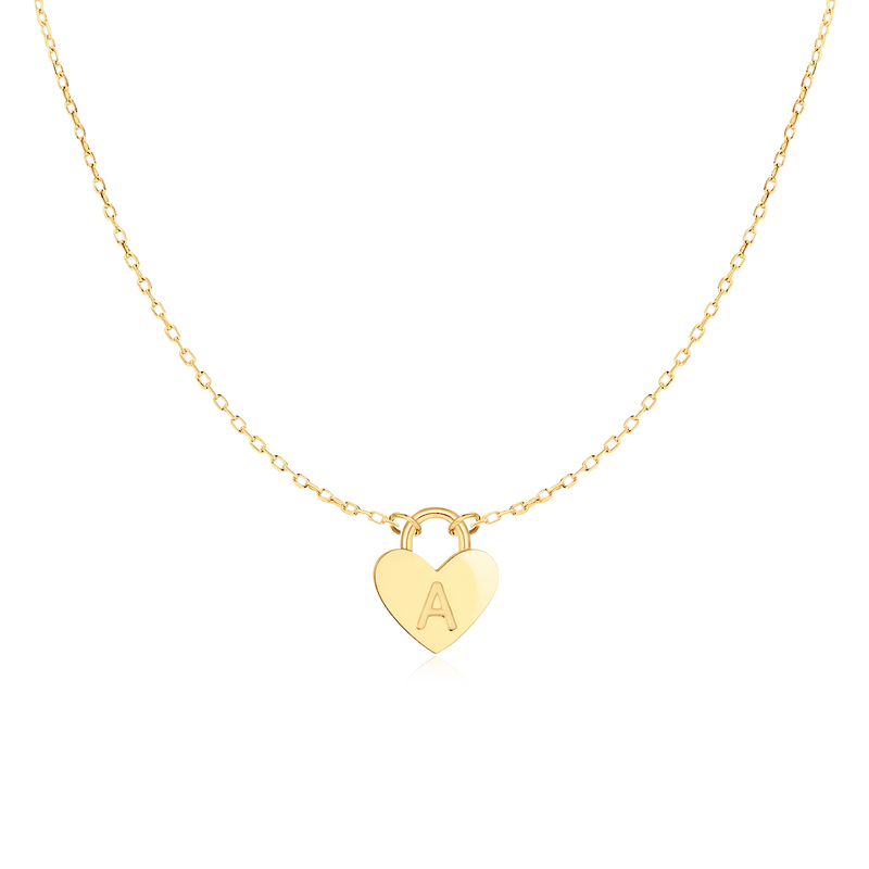 Initial Heart Necklace - SophiaJewels
