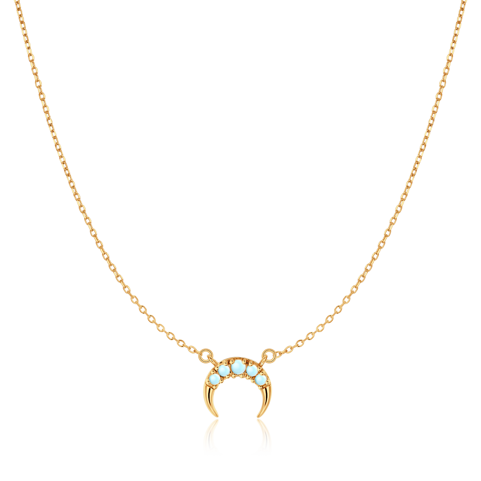 Crystal Crescent Necklace