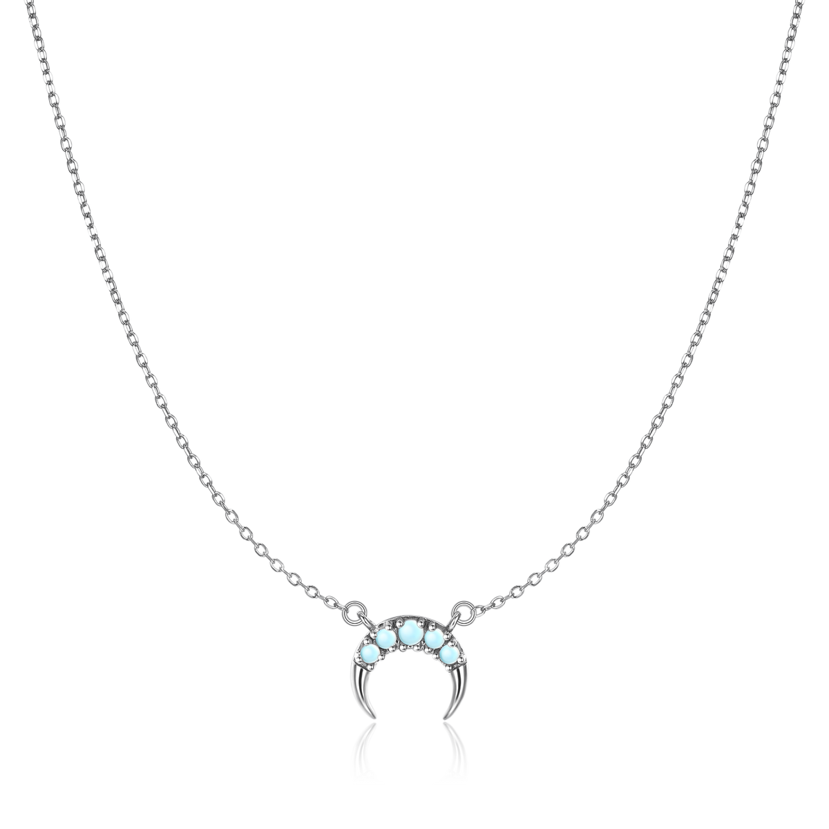 Crystal Crescent Necklace