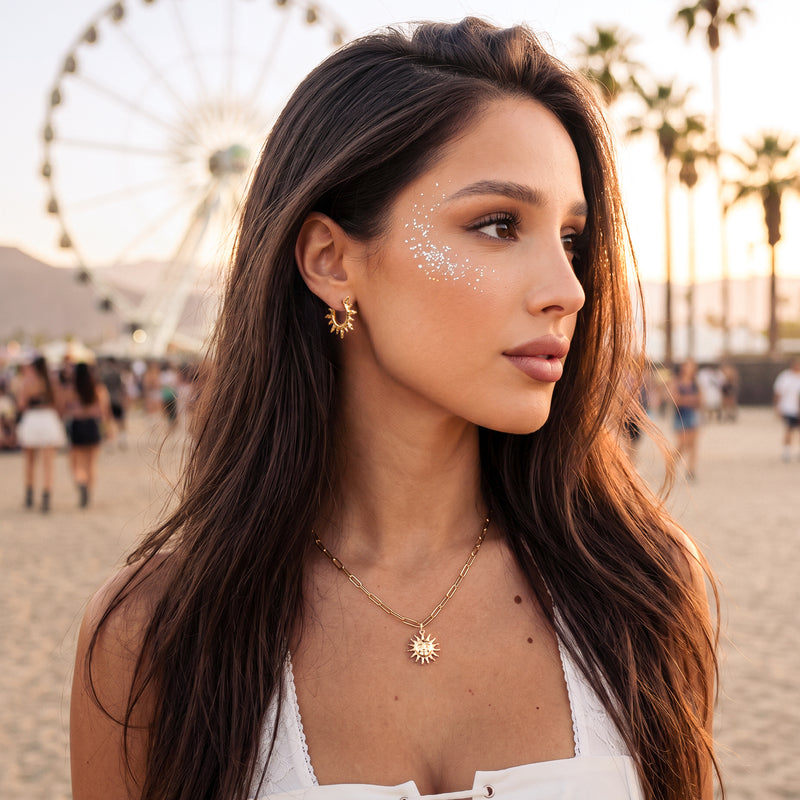 Boucles d’oreilles Anneaux Rayons de Soleil