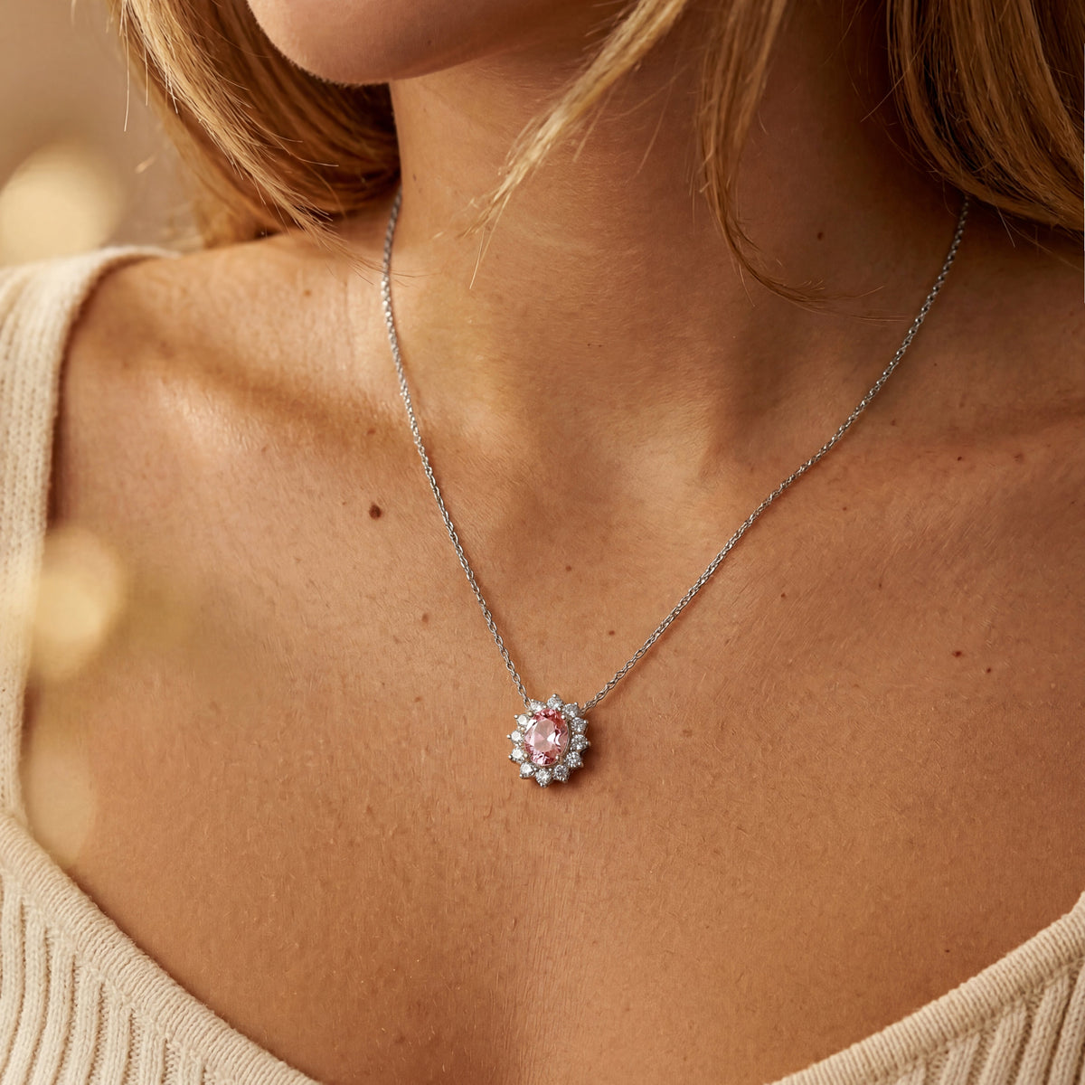 Collier Zircones Précieux