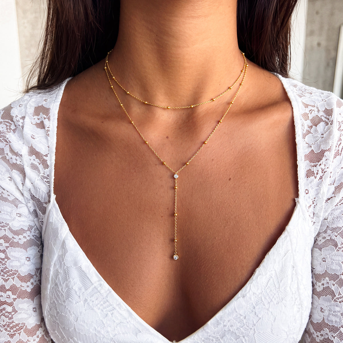 Collier à double pendentif