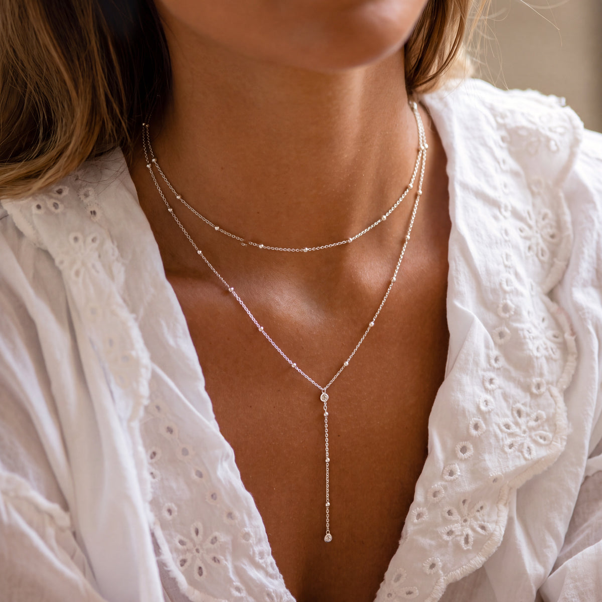 Collier à double pendentif