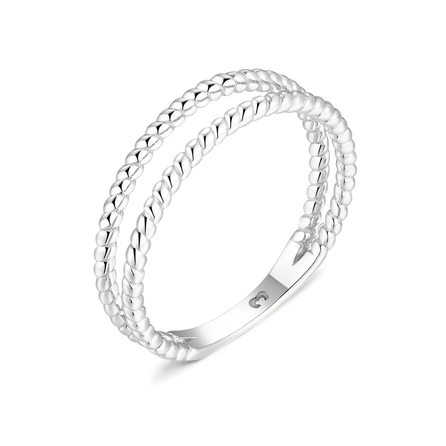 Ring mit gedrehten Linien
