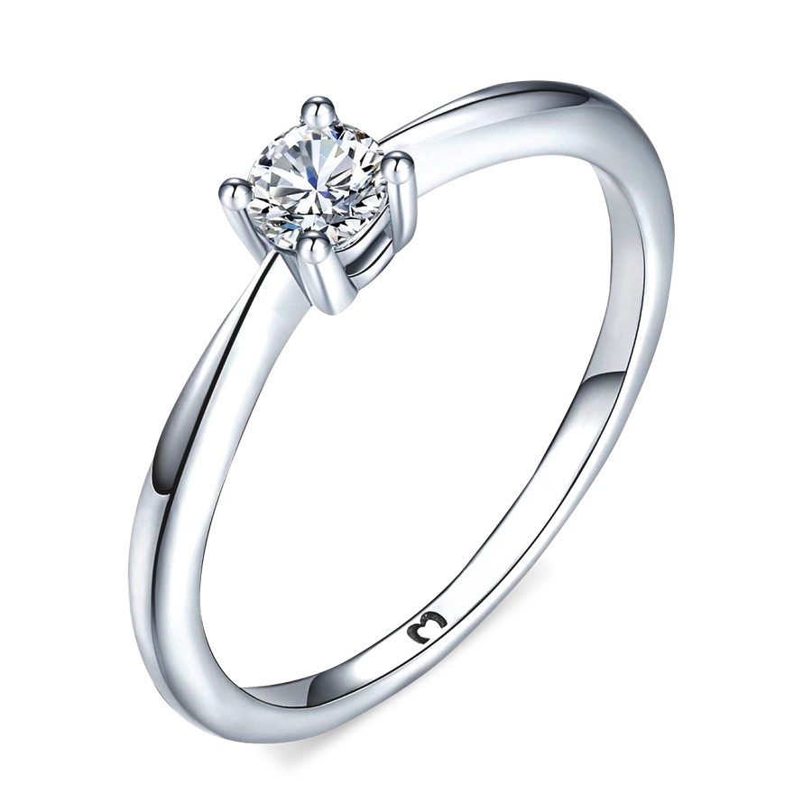 Anello solitario con zircone