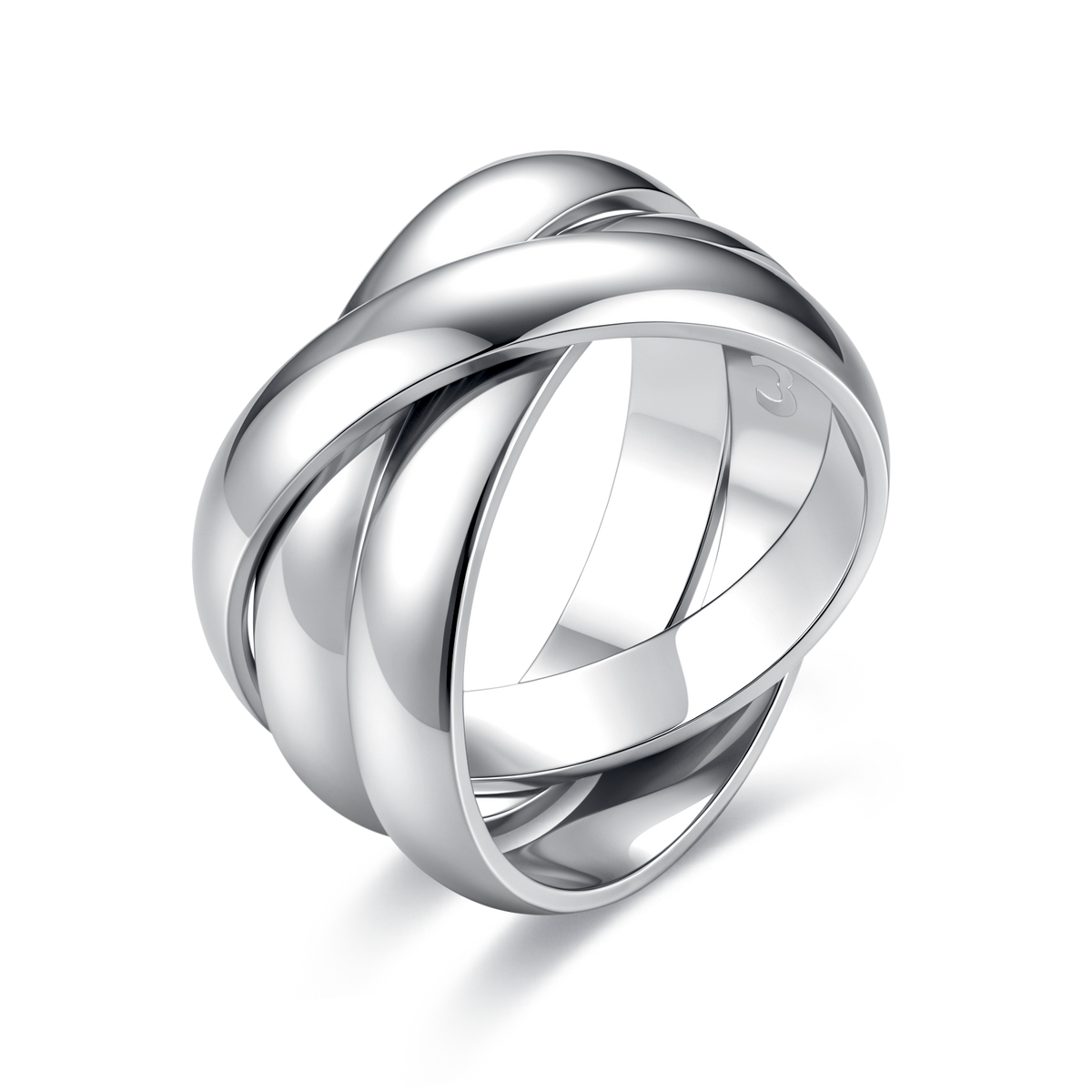 Anello a fasce intrecciate
