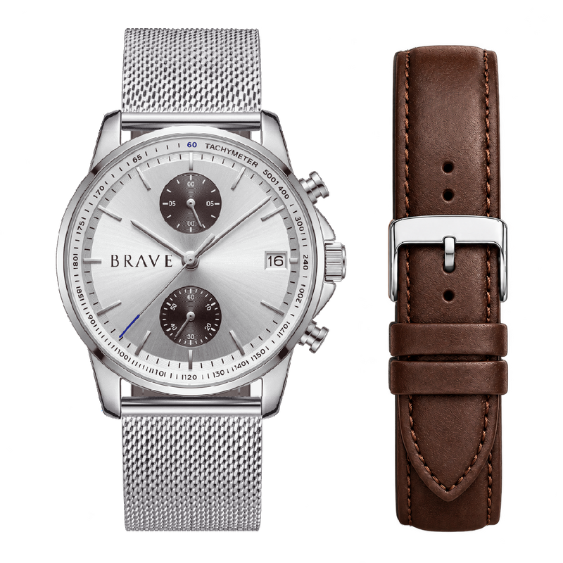 Montre BRAVE ~ Atlantis Silver