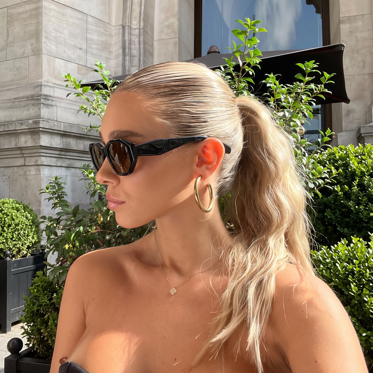 Lunettes de soleil pour femme Sculpt ~ noir-marron