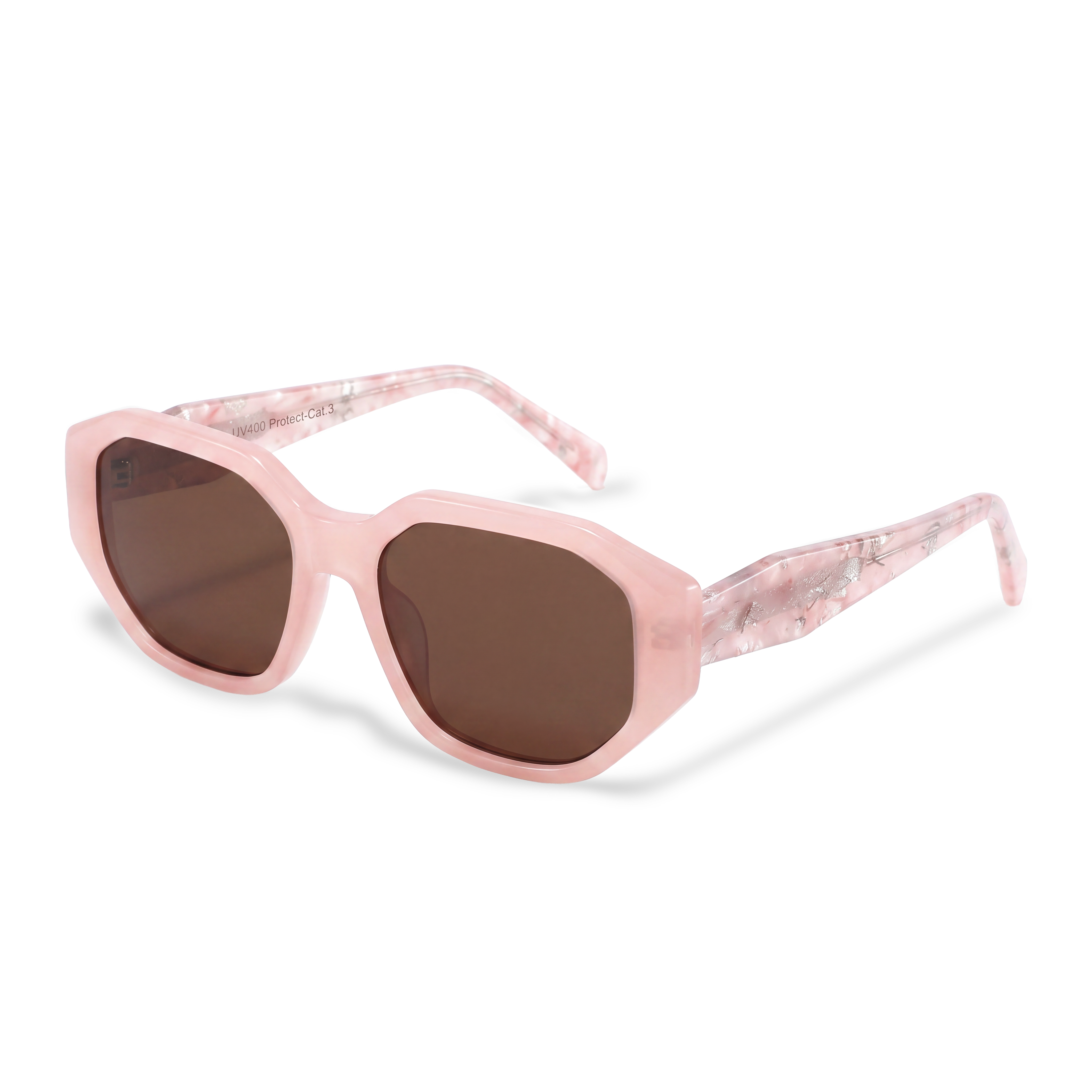 Lunettes de soleil femme Sculpt ~ rose T-marron