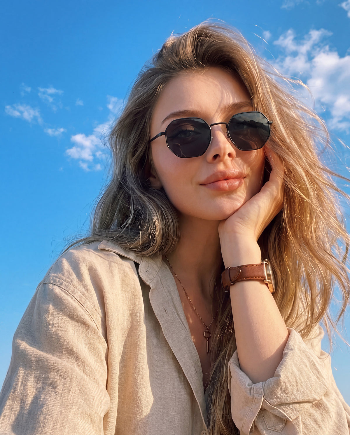 Lunettes de soleil femme Silhouette ~ Noir-Noir