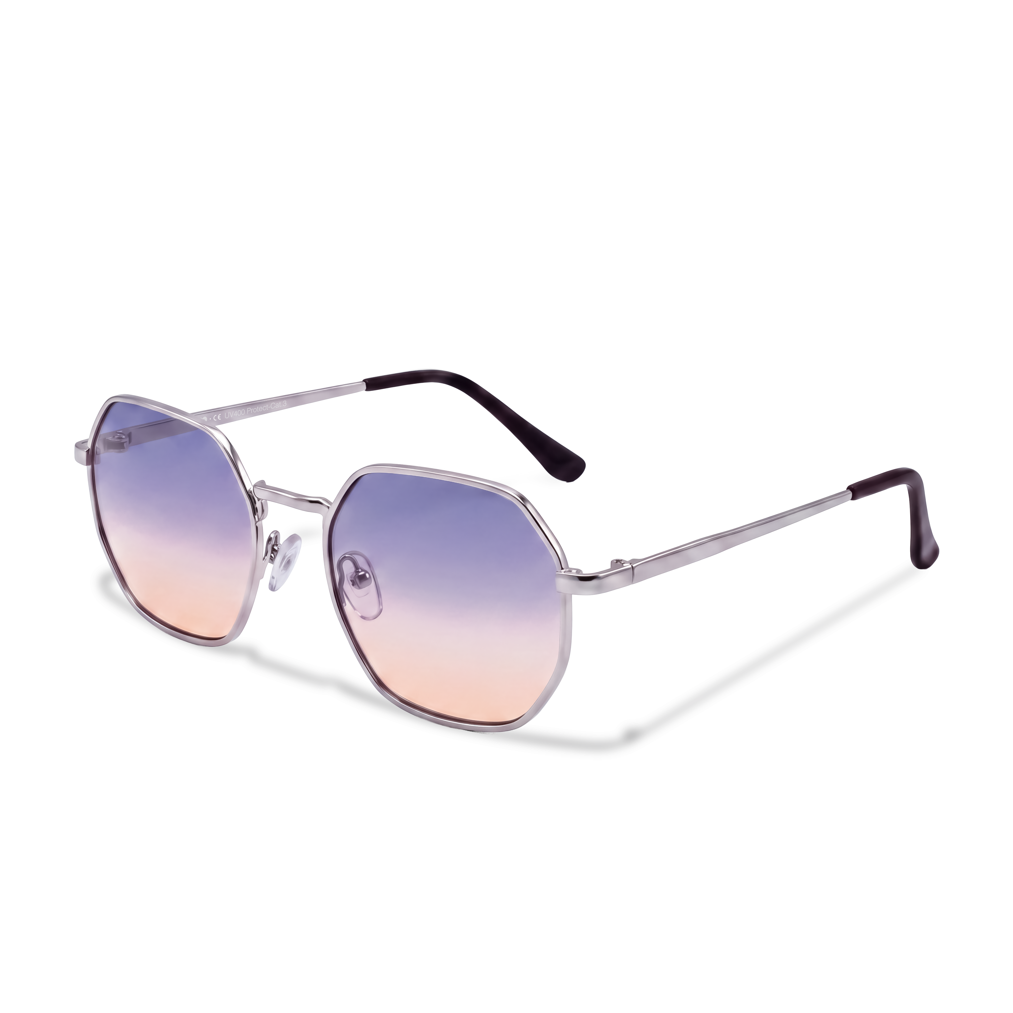 Lunettes de soleil femme Silhouette ~ Argent-Bleu T