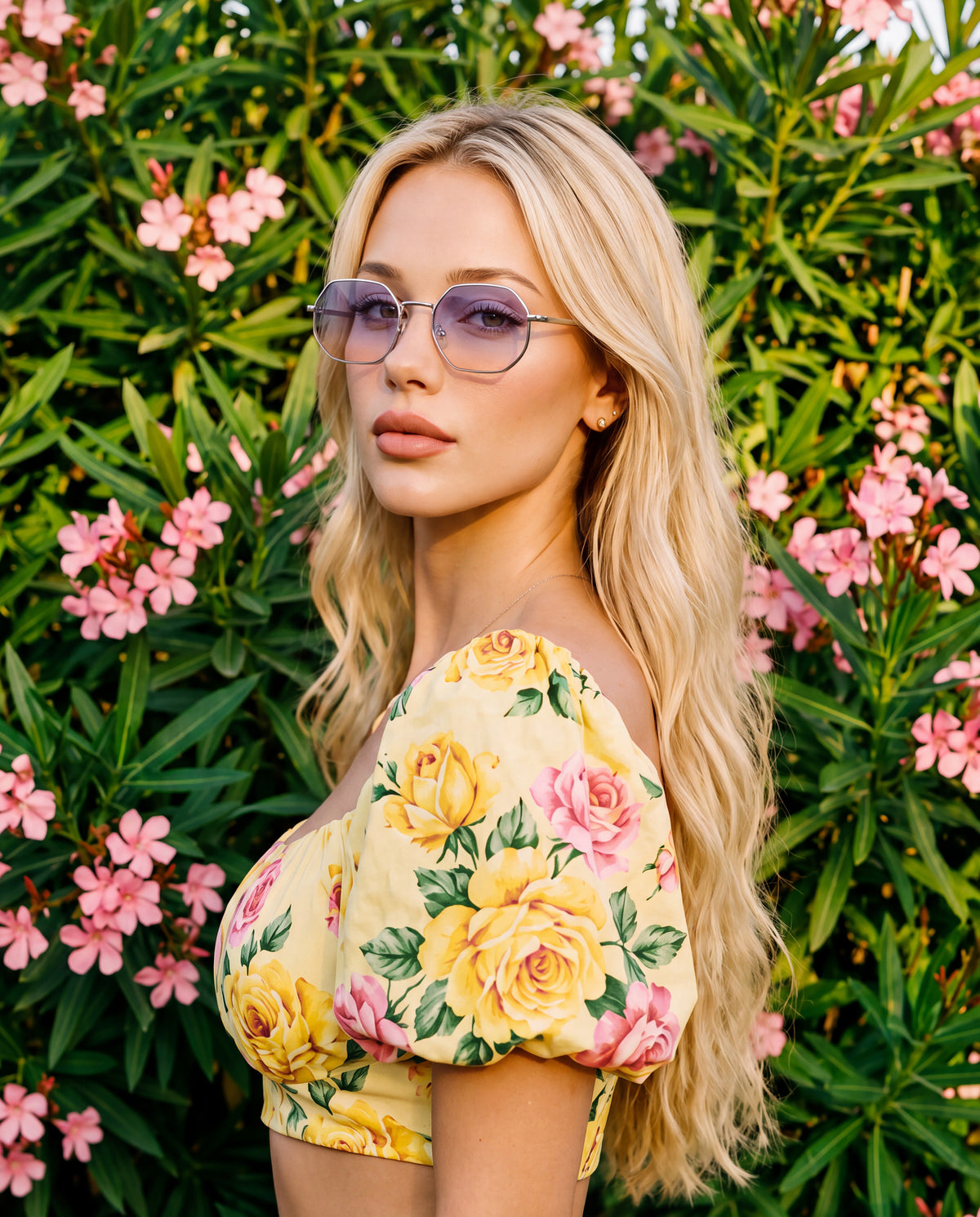 Lunettes de soleil femme Silhouette ~ Argent-Bleu T