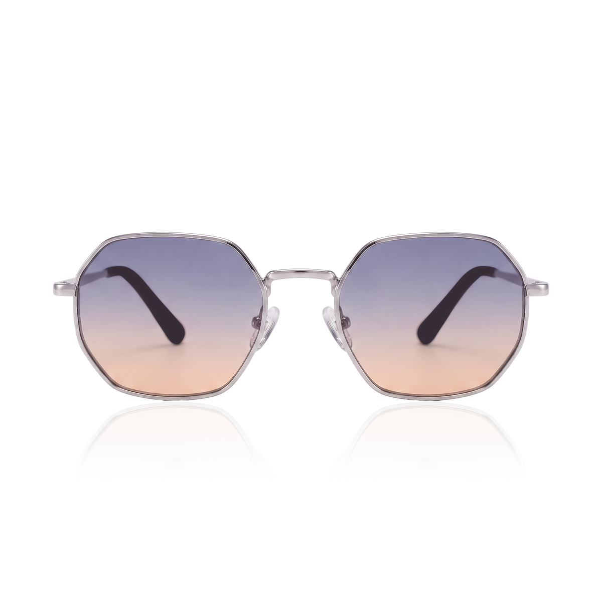 Lunettes de soleil femme Silhouette ~ Argent-Bleu T
